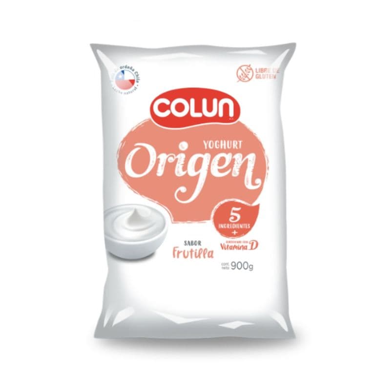 Yogurt Colun Origen Frutilla 900 ml