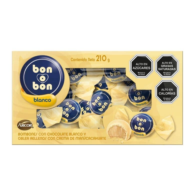 Bombones Bon o Bon Chocolate Blanco 210 g