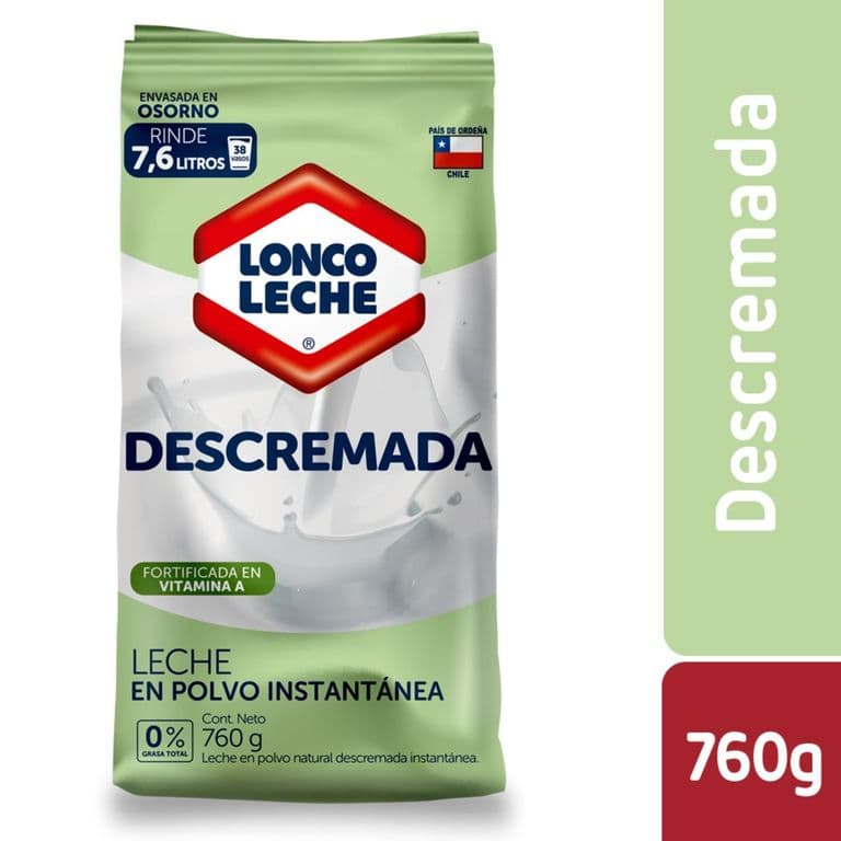 Leche Descremada en Polvo Instantánea Loncoleche 760 g