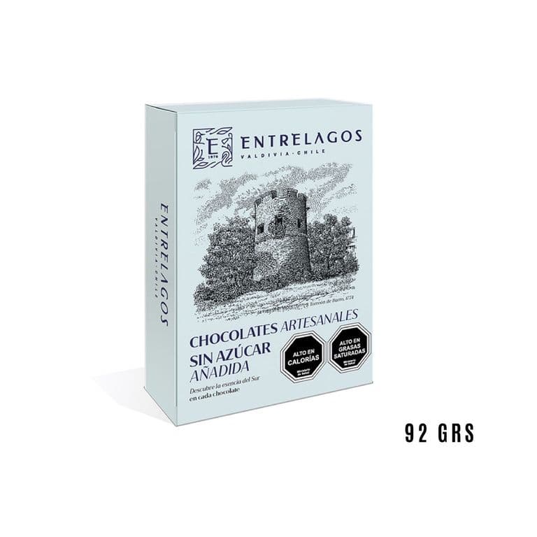 Bombones de Chocolate Entrelagos Sin Azúcar Caja 92 g