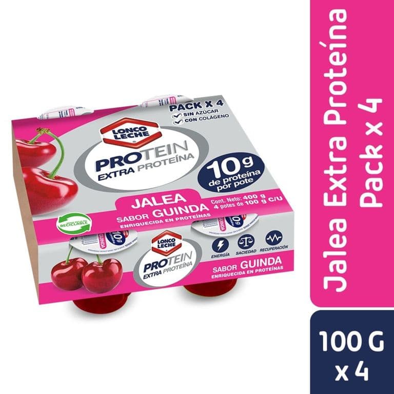 Pack 4 un. Jalea Loncoleche Proteína Guinda 100 g