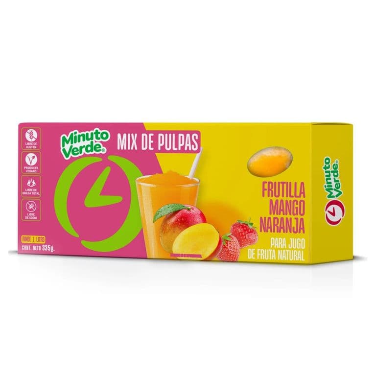 Pulpa Frutilla Mango Naranja Minuto Verde 335 g