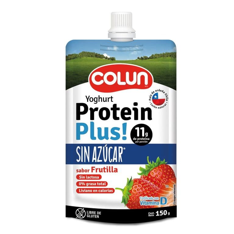 Yogurt Colun Protein Plus Sin Azúcar Frutilla 150 g