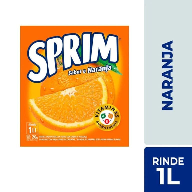 Jugo en Polvo Sabor Naranja Sprim 20 g
