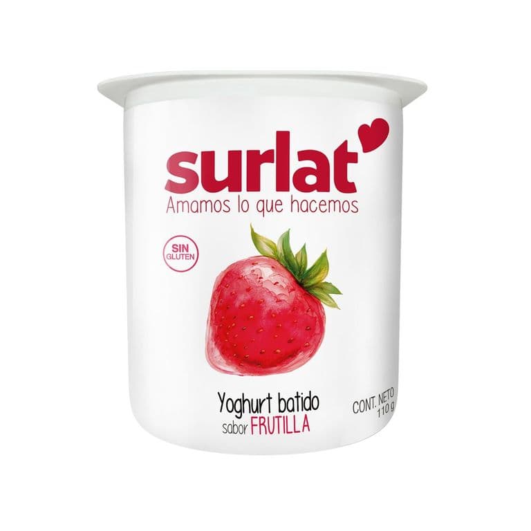 Yoghurt Batido Sabor Frutilla Surlat 110 g