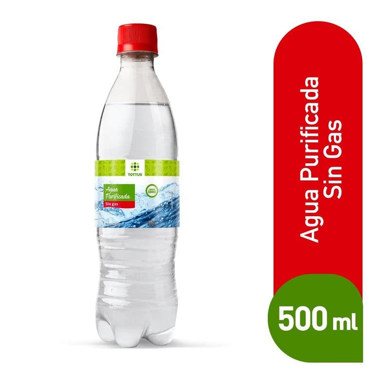 Agua Purificada Sin Gas Tottus 500 ml