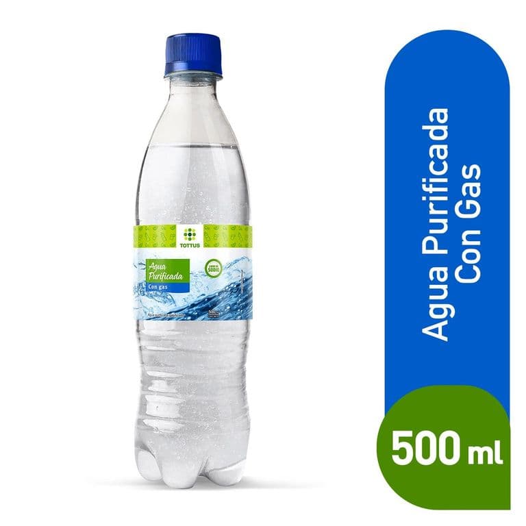 Agua Purificada Con Gas Tottus 500 ml