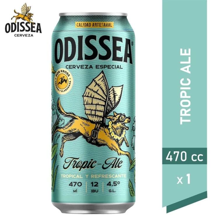 Cerveza Odissea Tropic Ale 4.5° Lata 470 cc