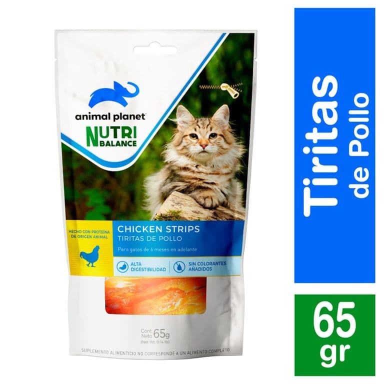 Snack Gato Animal Planet Treats Tiritas Pollo 65 g