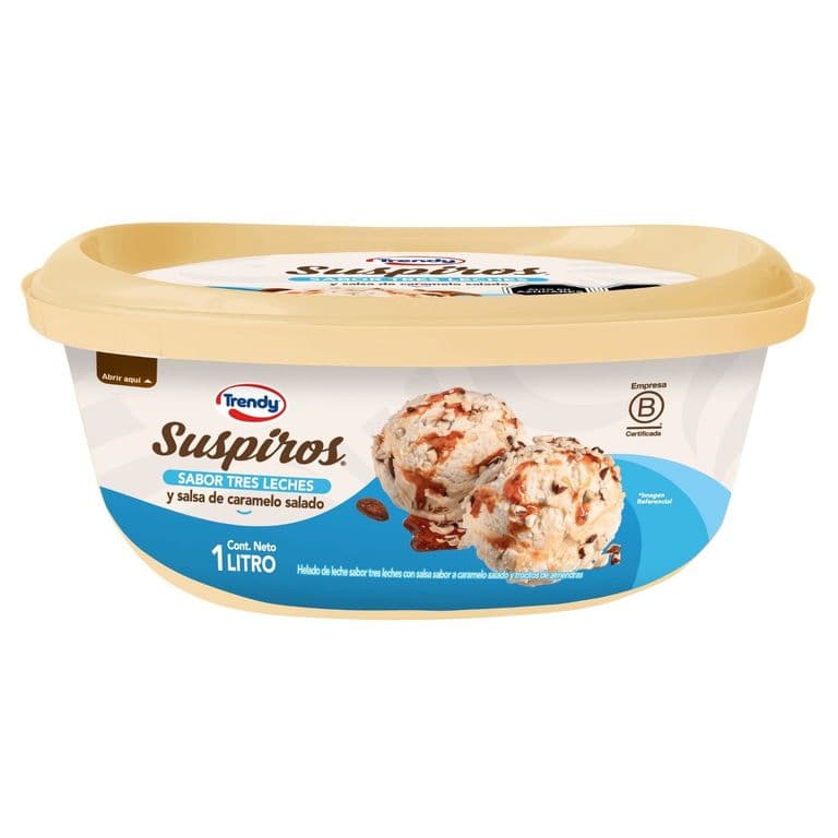 Helado de Leche Suspiros Sabor Tres Leche Cassata Trendy 1 Lt