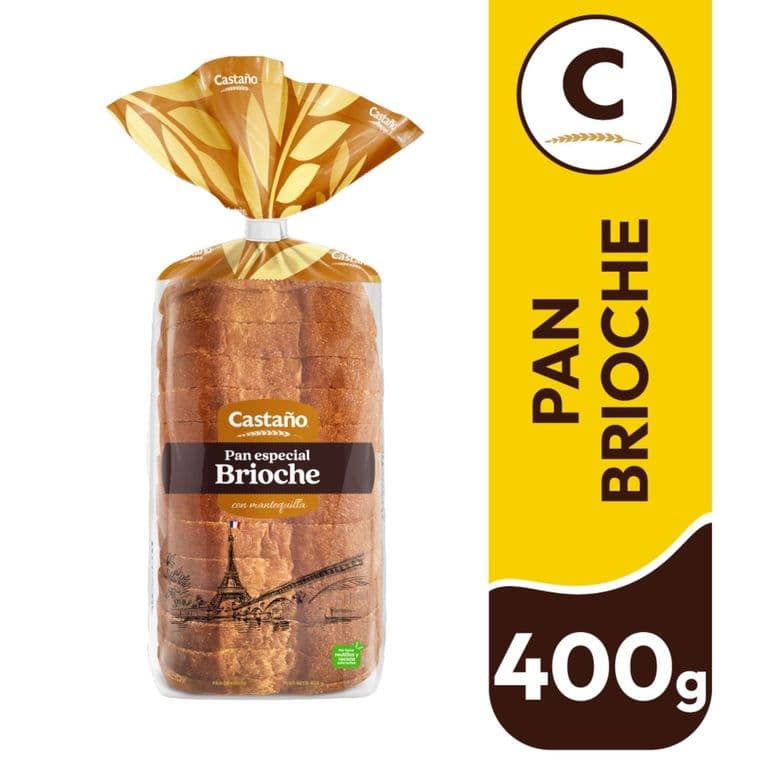 Pan de Molde Blanco Tipo Brioche Castaño 400 g