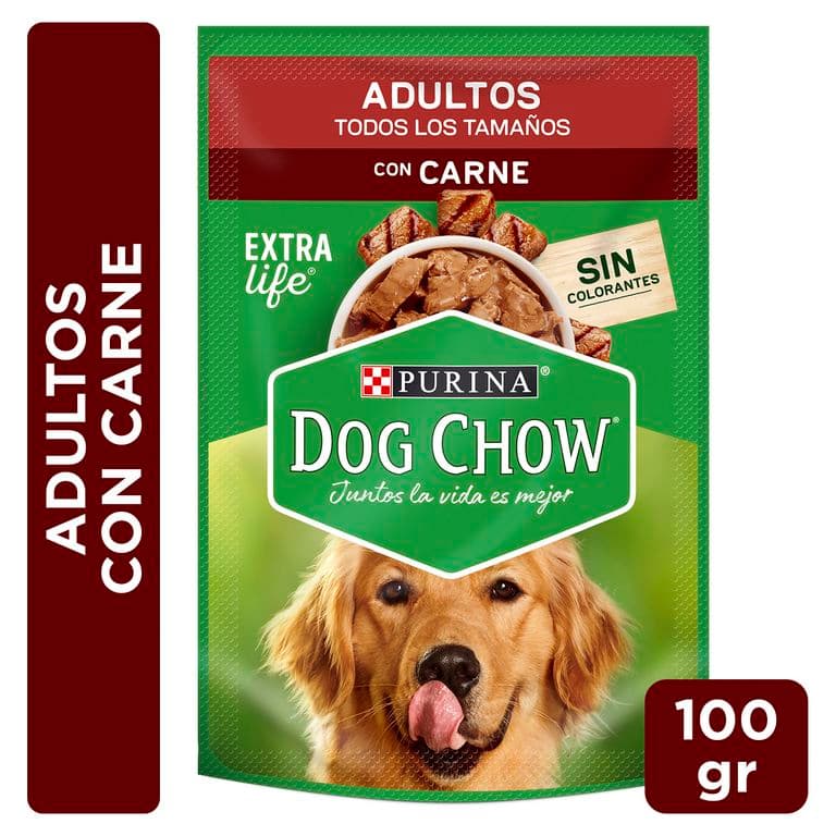 Pouch para Perros Adultos Dog Chow Carne 100 gr