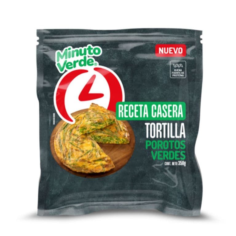 Tortilla de Porotos Verdes Congelada Minuto Verde 350 g