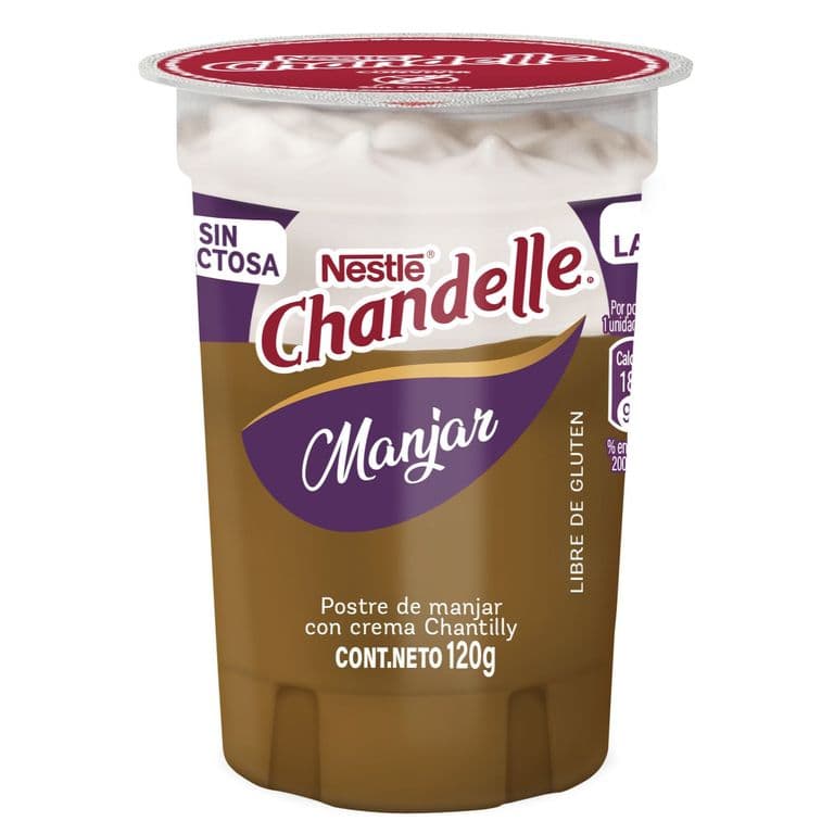 Postre Chandelle Crema Sin Lactosa Manjar 120 g