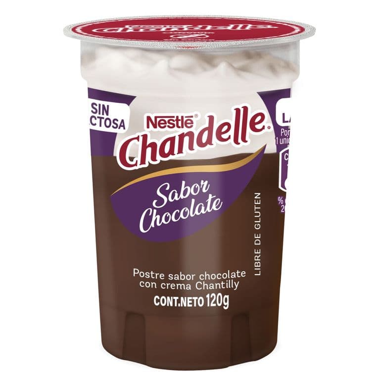 Postre Chandelle Crema Sin Lactosa Sabor Chocolate 120 g