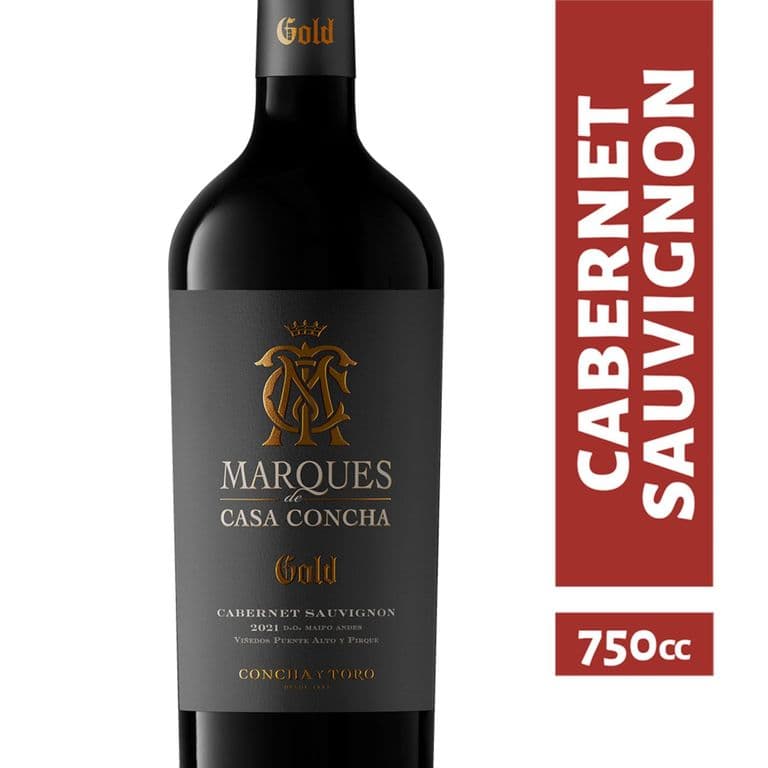 Vino Tinto Cabernet Sauvignon Gold Marques de Casa Concha 14.5° 750 ml