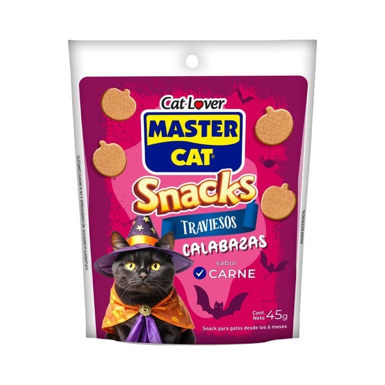 Snack Gato Master Cat Halloween Calabaza 45 g