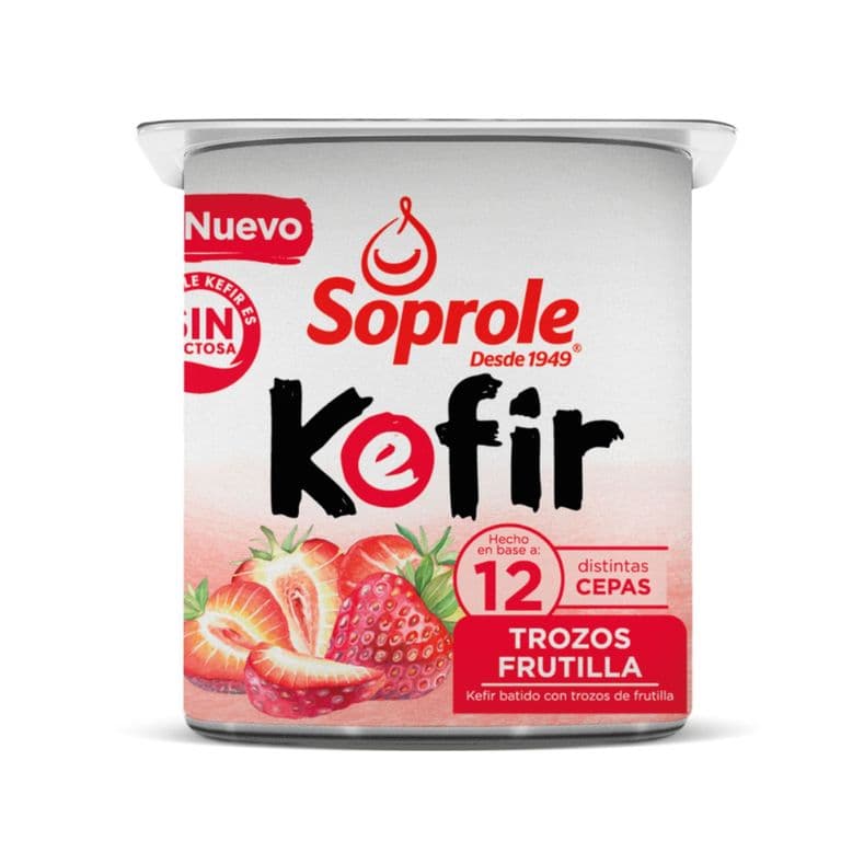 Yogurt Kéfir Soprole Trozos Frutilla 120 g