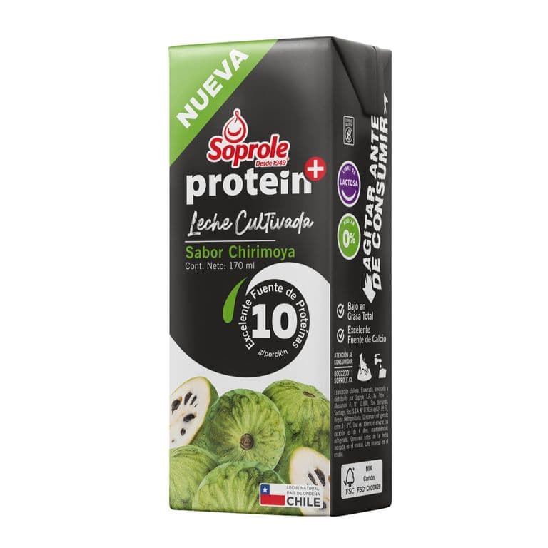 Leche Cultivada Proteín Sabor Chirimoya Soprole 170 ml