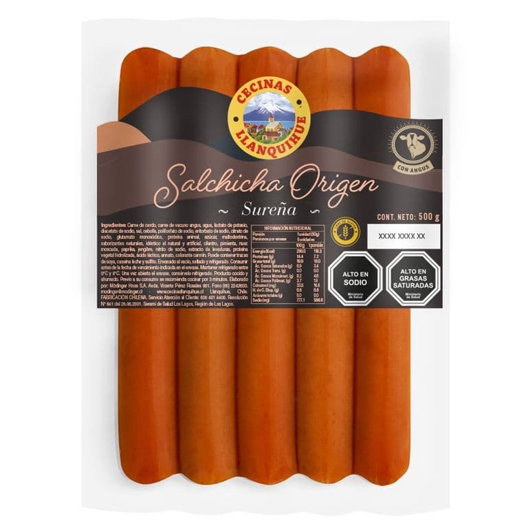 Salchichas Origen Sureña Llanquihue 500 g