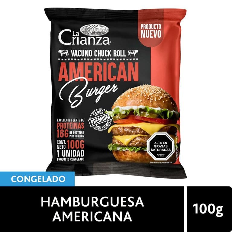 Hamburguesa Americana La Crianza 100 g