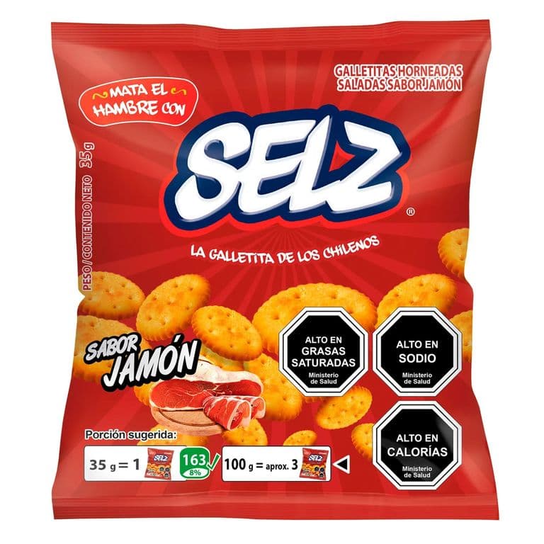 Galletas Mini Sabor Jamón Selz 35 g