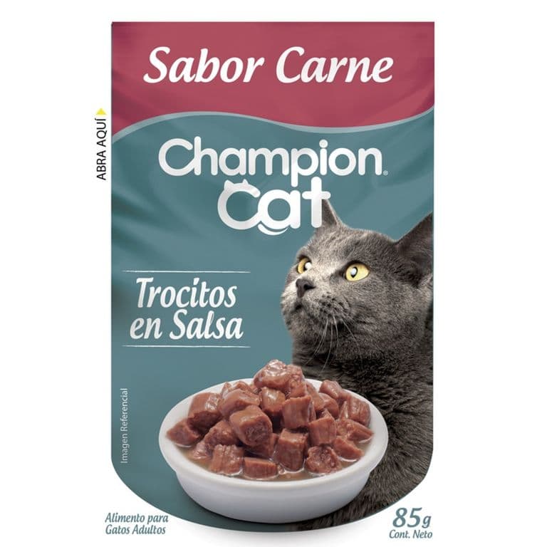 Alimento para Gatos Pouch Sabor Carne Champion Cat 85 g