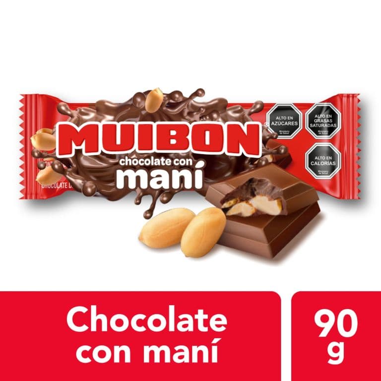 Barra de Chocolate con Maní Muibon 90 g
