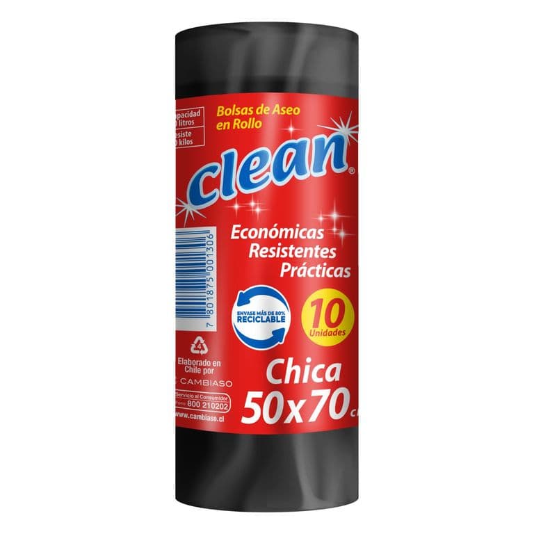 Bolsa de Basura Chica 50x70 Clean 10 un