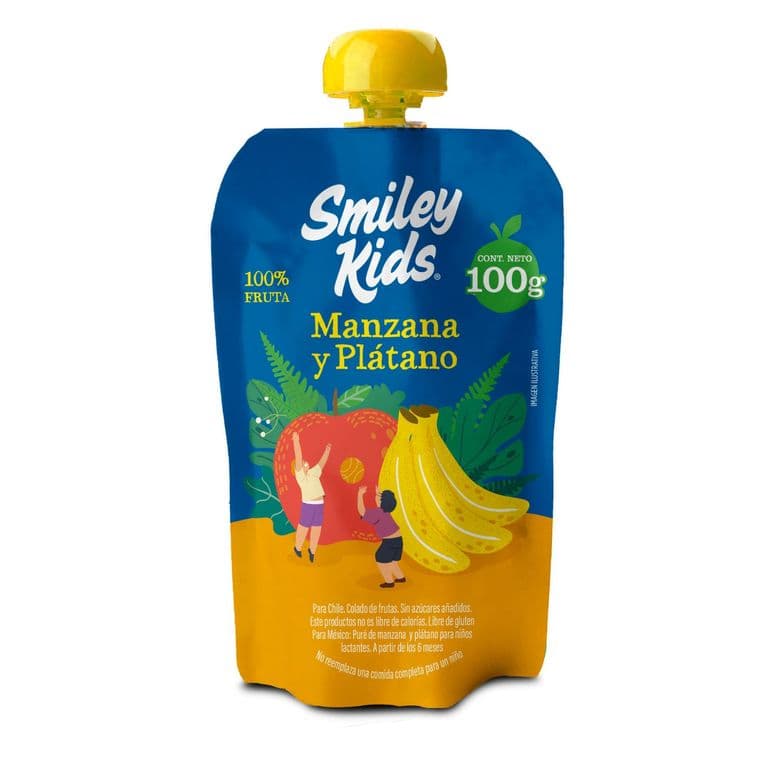 Compota Manzana Plátano Smiley Kids 100 gr