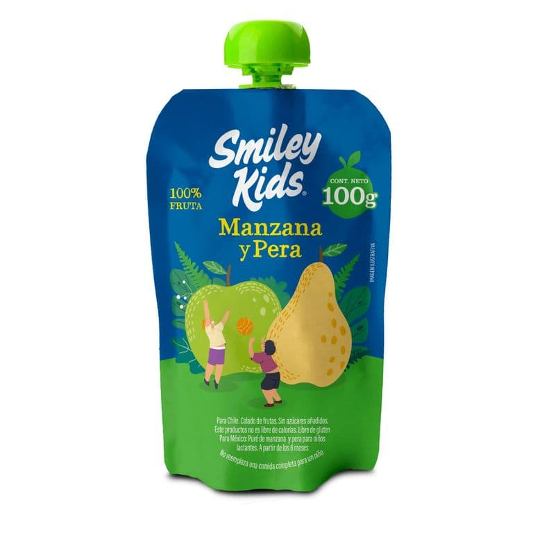 Compota Manzana Pera Smiley Kids 100 gr