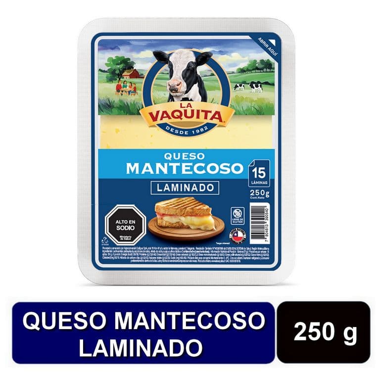 Queso Mantecoso Laminado La Vaquita 250 gr
