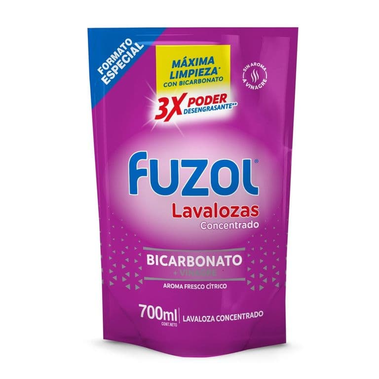 Lavalozas Concentrado Bicarbonato y Vinagre Aroma Cítrico Fuzol 700 ml