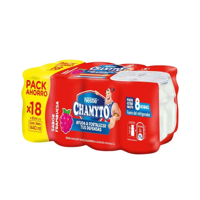 Bebida Láctea Probiótica Chamyto Frambuesa 18 x 80 ml
