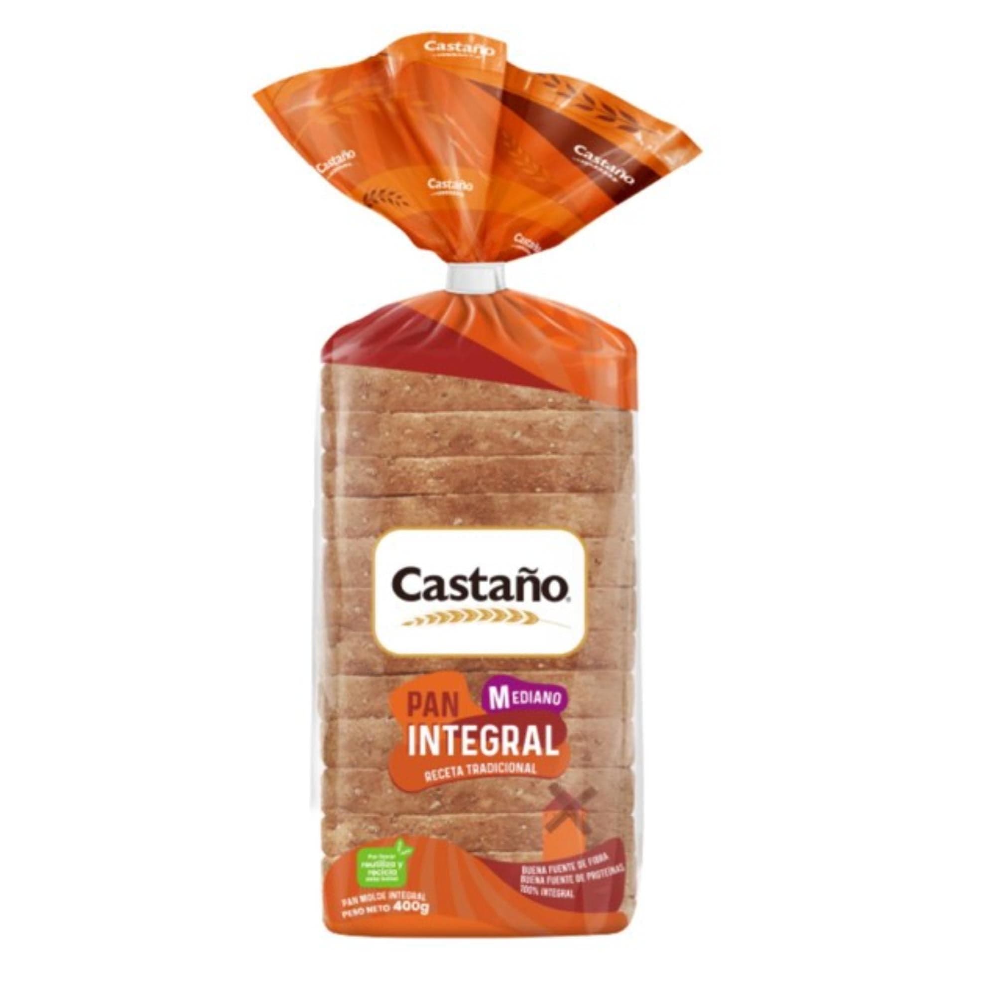 Pan Molde CastaƱo Integral 400 g