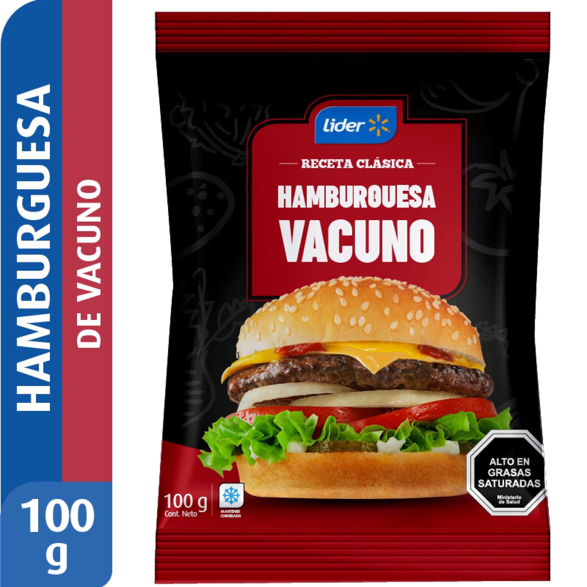 Hamburguesa de Vacuno, 100 g