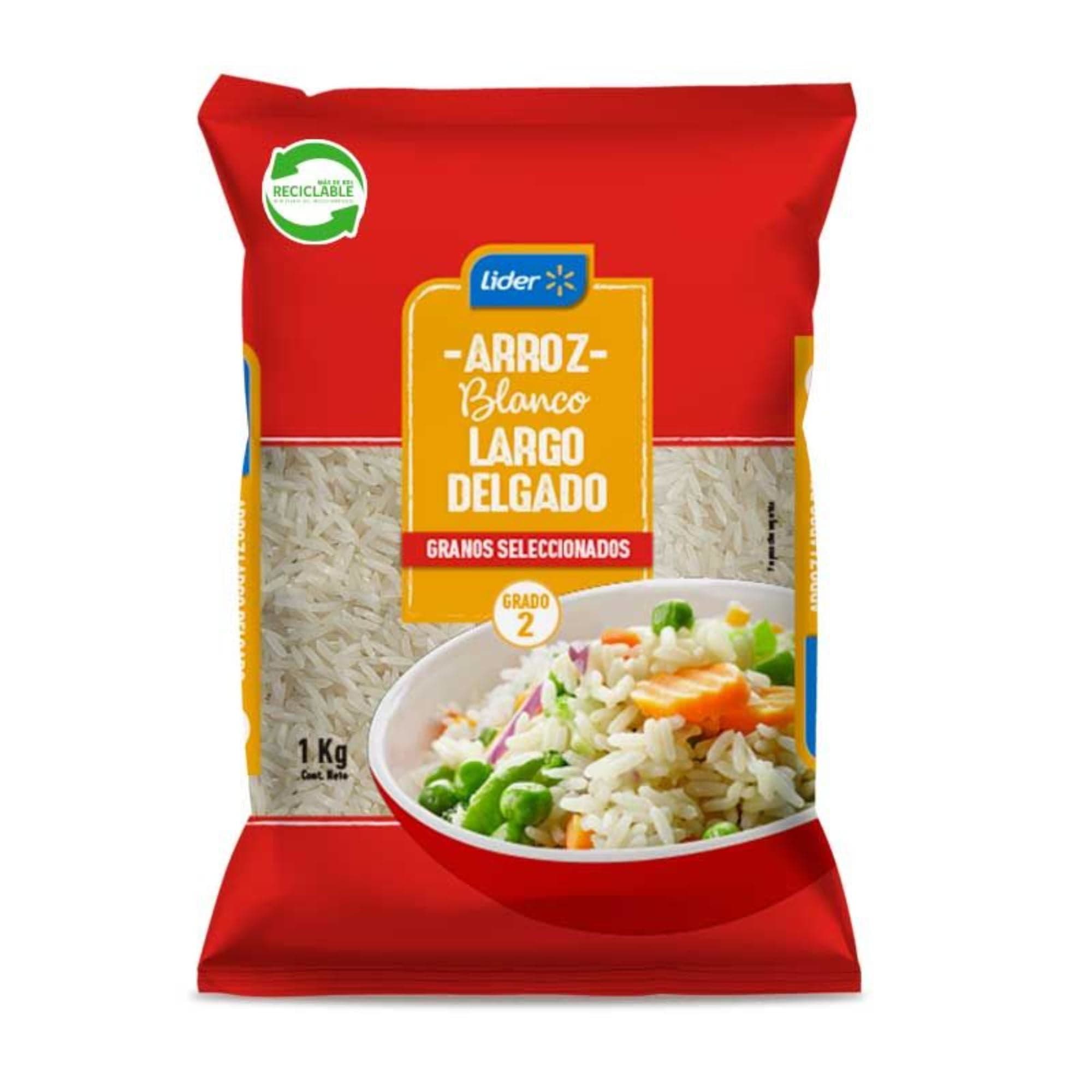 Arroz Grado 2 Grano Largo y Delgado Bolsa, 1 kg
