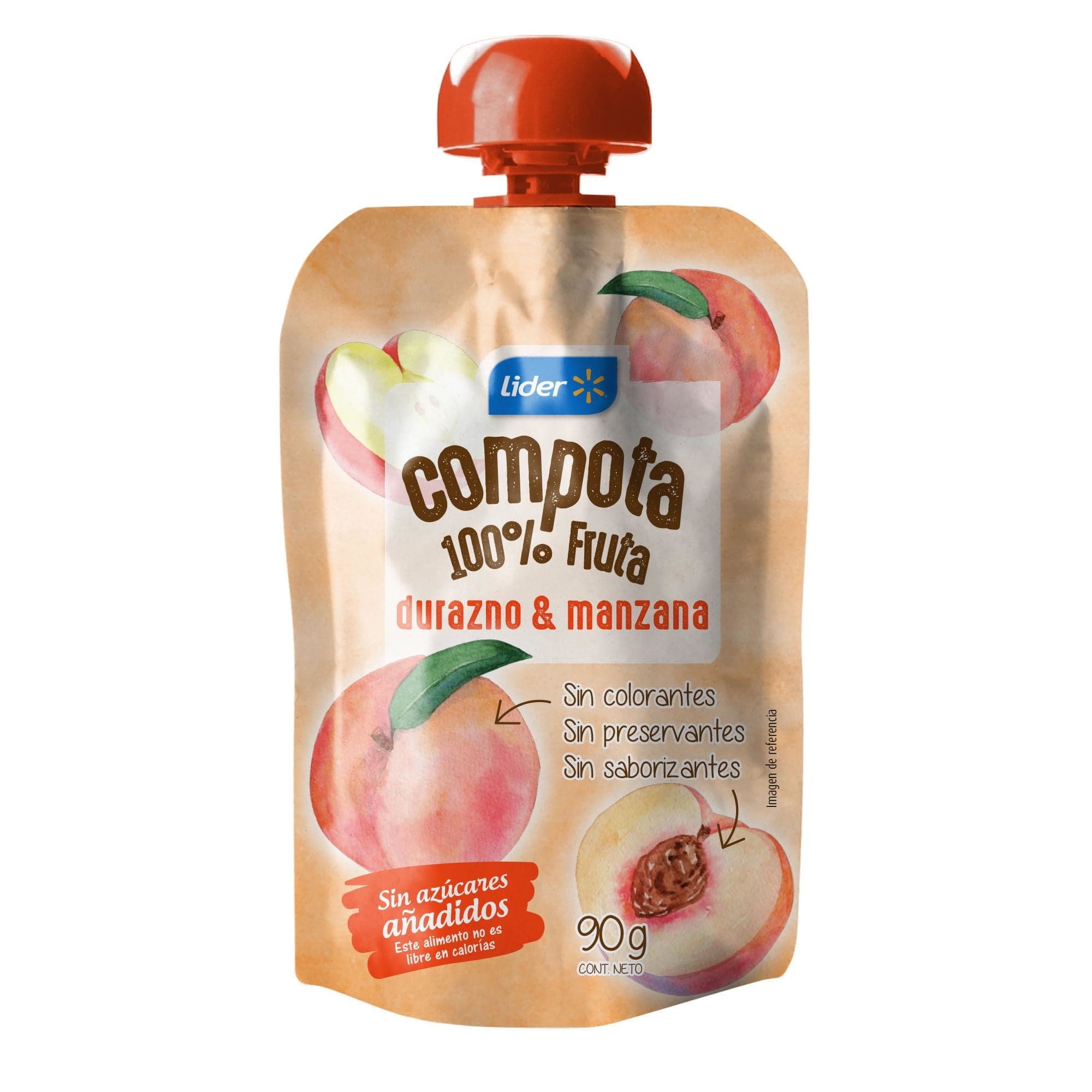 Compota Durazno y Manzana, 90 g