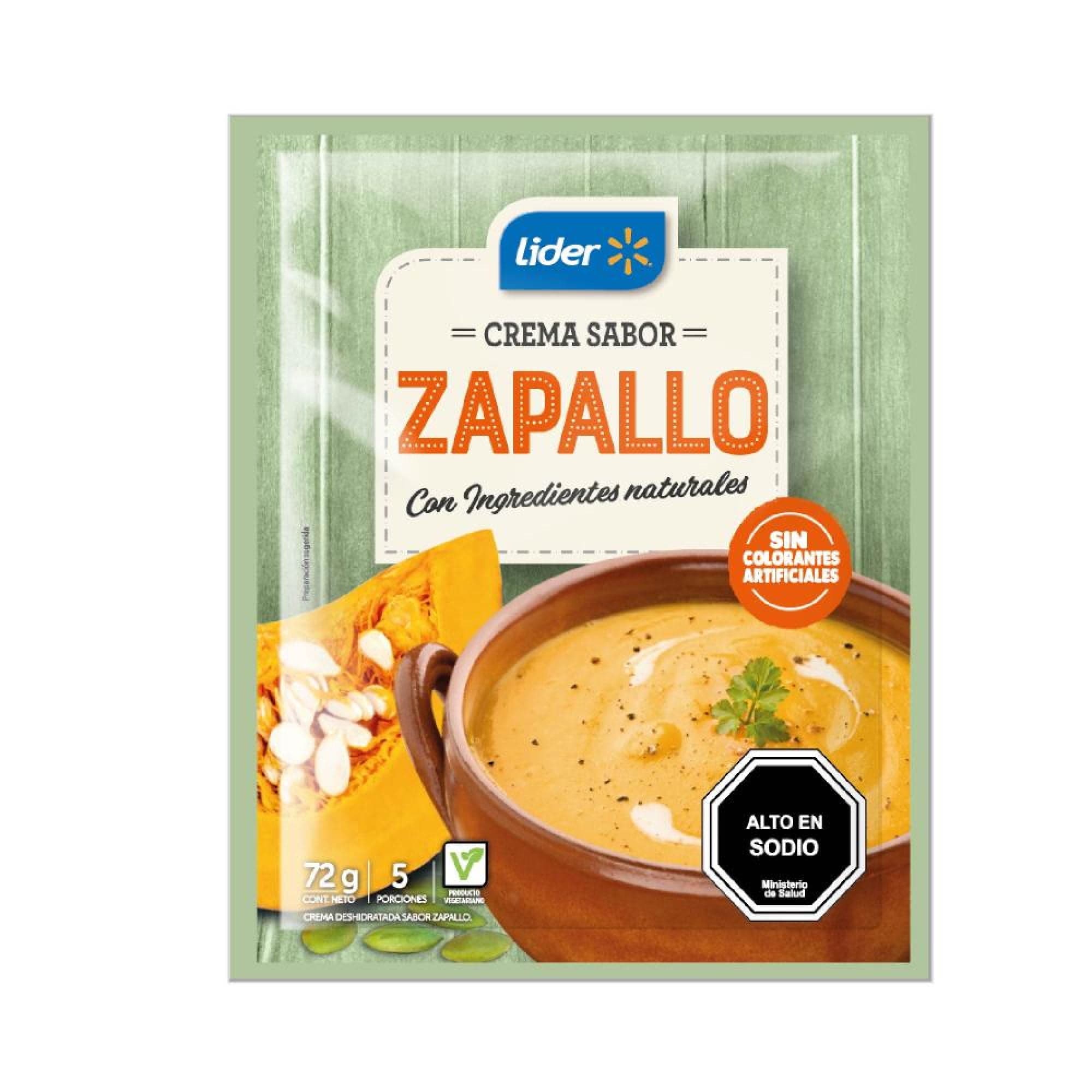 Crema de Zapallo (5 Porciones) Sobre, 72 g